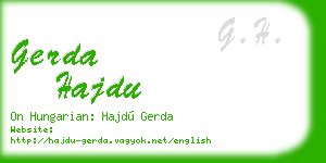 gerda hajdu business card